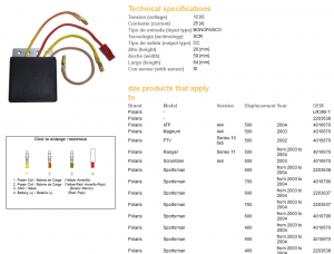 ATV-uri (Piese) - RELEU INCARCARE / REGULATOR DE TENSIUNE DZE POLARIS 400/500/600/700 SPORTSMAN SCRAMBLER 03-04
