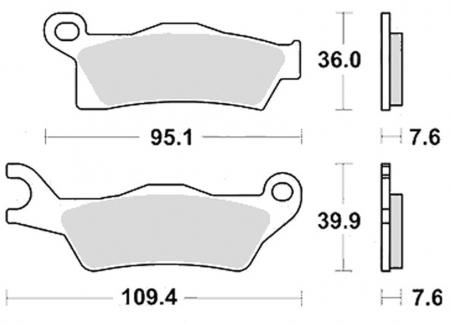 PLACUTE FRANA CAN-AM OUTLANDER 800 / 1000 G2, RENEGADE 1000 G2, DREAPTA [1]