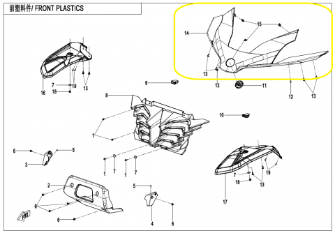 CARENAJ FATA CFMOTO ZFORCE 950/1000 2020-2023 [1]