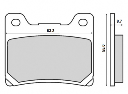 Placute frana - SET PLACUTE FRANA YAMAHA TZR 125, SR 500, FZ 600, FZR 600, XJ 600, YX 600 Radian, XV 700 Virago, FZ 750, FZX 750 Fazer, XJ 750F, XJ 750 Maxim X, XV 750 Virago, XJ 900 (-toate), XV 1000 Virago, F