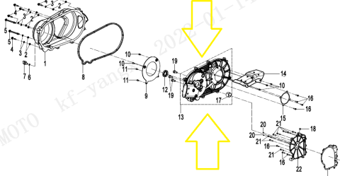 CAPAC INTERIOR TRANSMISIE CFMOTO CFORCE 400 X4 / 500 X5 2022-2026 [1]