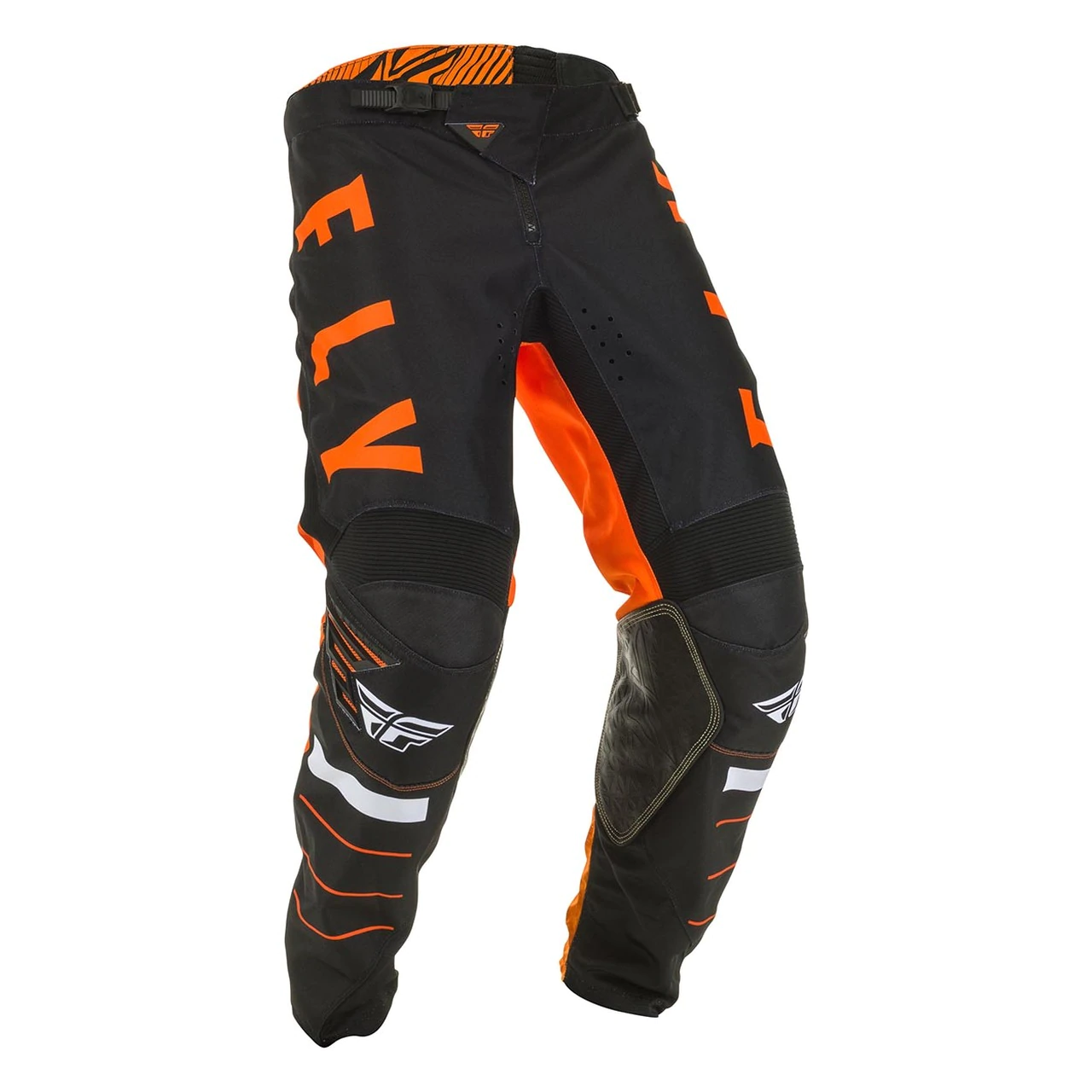 Pantaloni moto - Pantaloni FLY Negru/Portocaliu 36