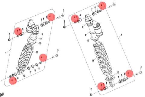 BUCSA METALICA SIMERING AMORTIZOR CFMOTO 2015-2025 [1]