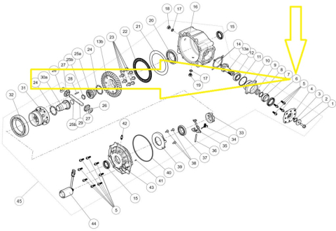 SIMERING CUPLA PRIZA DIFERENTIAL SPATE SEGWAY AT6 , PRIZA IESIRE MOTOR CARDAN SPATE AT5 [1]