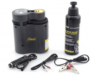 COMPRESOR PORTABIL  12V + SOLUTIE ETANSARE PANA PENTRU SITUATII DE URGENTA [2]