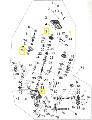 RULMENT CUTIE VITEZA LINHAI 200 / 260 / 400 / 420 ( POZITIA 9 ) [1]