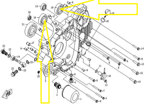 RULMENT CUTIE VITEZA CFMOTO ATV / SSV / UTV 500-625-800 2007-2022 [1]