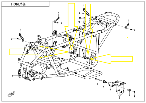 BUCSA SUPORT MOTOR CFORCE 110 CF110AY10 [2]