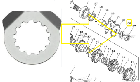 ATV-uri (Piese) - SIGURANTA PIULITA PINION ATAC YAMAHA WR-F / RAPTOR 660 / YZ250F / YZ 250