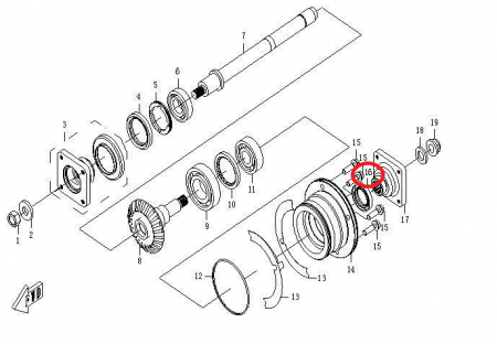 SIMERING CUTIE VITEZE IESIRE SPRE CARDAN SPATE CFMOTO 500/625 2007-2016 [2]