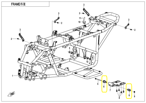 TAMPON SUPORT MOTOR CFMOTO CF110 2023-2026 [1]