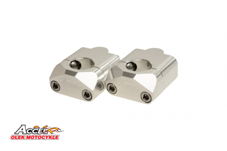 Ghidon si accesorii - INALTATOR GHIDON CU PRINDERI (JOS-22, SUS-2 / 28,6MM) ÎNĂLȚime 35MM CULOARE ARGINTIU