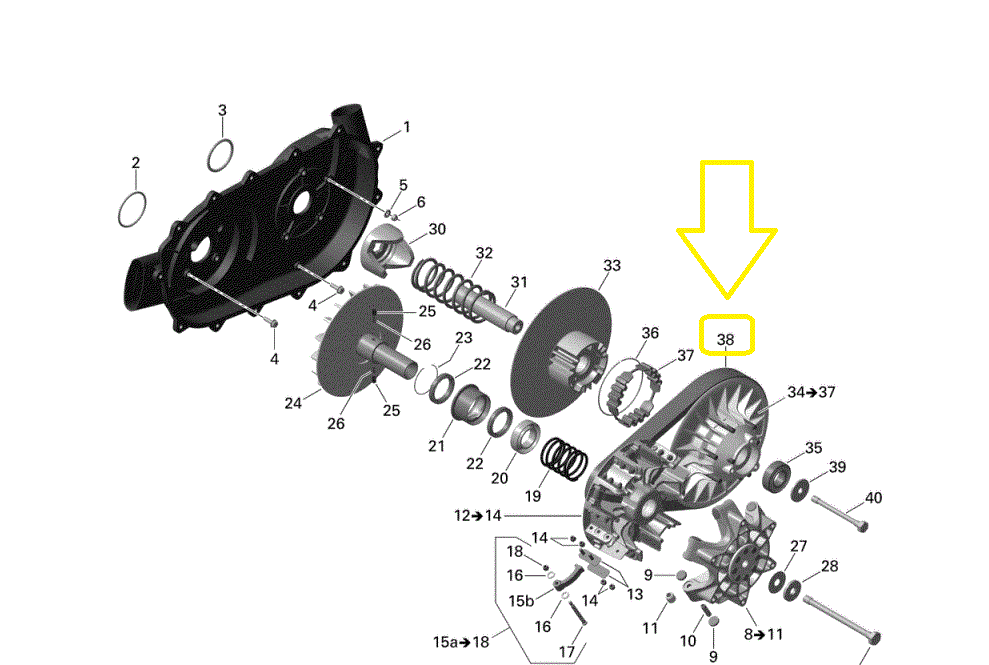 CUREA VARIATOR CAN-AM RENEGATE/OUTLANDER/MAVERICK/ COMMANDER [2]