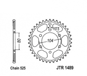 Pinion / Lant transmisie - Pinion spate  Kawasaki Ninja ZX-10R JTR 1489.39
