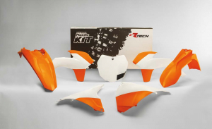SET PLASTICE / CARENE RACETECH KTM SX / SXF 125/250/300/350/450 '13 -'15, CULOARE OEM PENTRU ANUL 2015 (CU PLACĂ ȘI CAPAC FILTRU) (KT515E999W)