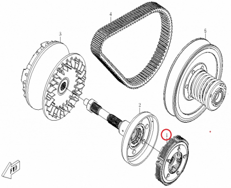 AMBREIAJ COMPLET CFMOTO CFORCE 800 / 820 X8 ATV / UTV / SSV [5]