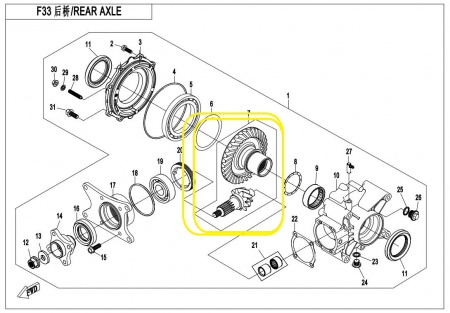 ANSAMBLU PINIONANE GRUP SPATE CFMOTO 400/450/520/550/600/625/800 2007-2022 [4]