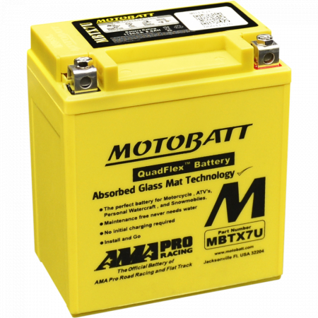Acumulatori - BATERIE MOTOBATT QUADFLEX MBTX7U 12V 8AH 114X70X128 FĂRĂ ÎNTREȚINERE