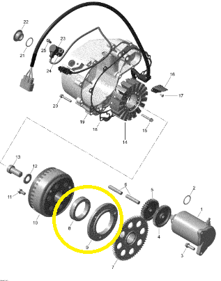 RULMENT UNISENS PORNIRE (BENDIX) CAN-AM OUTLANDER / RENEGADE 500 / 650 / 800 / 1000 2006-2022 [3]