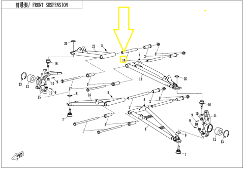 BOLT BUCSE BRAT FATA CFMOTO ZFORCE 2020-> [1]