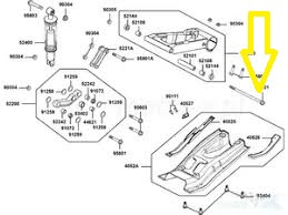 BOLT ( SURUB ) BASCULA SPATE MXU 250 / KXR 250 , MAXXER 250/300 [1]