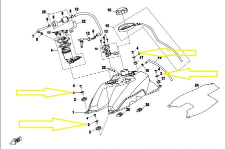 BUCSA FILTRU AER / REZERVOR BENZINA CF MOTO 400/500/800/1000 12-23 [1]