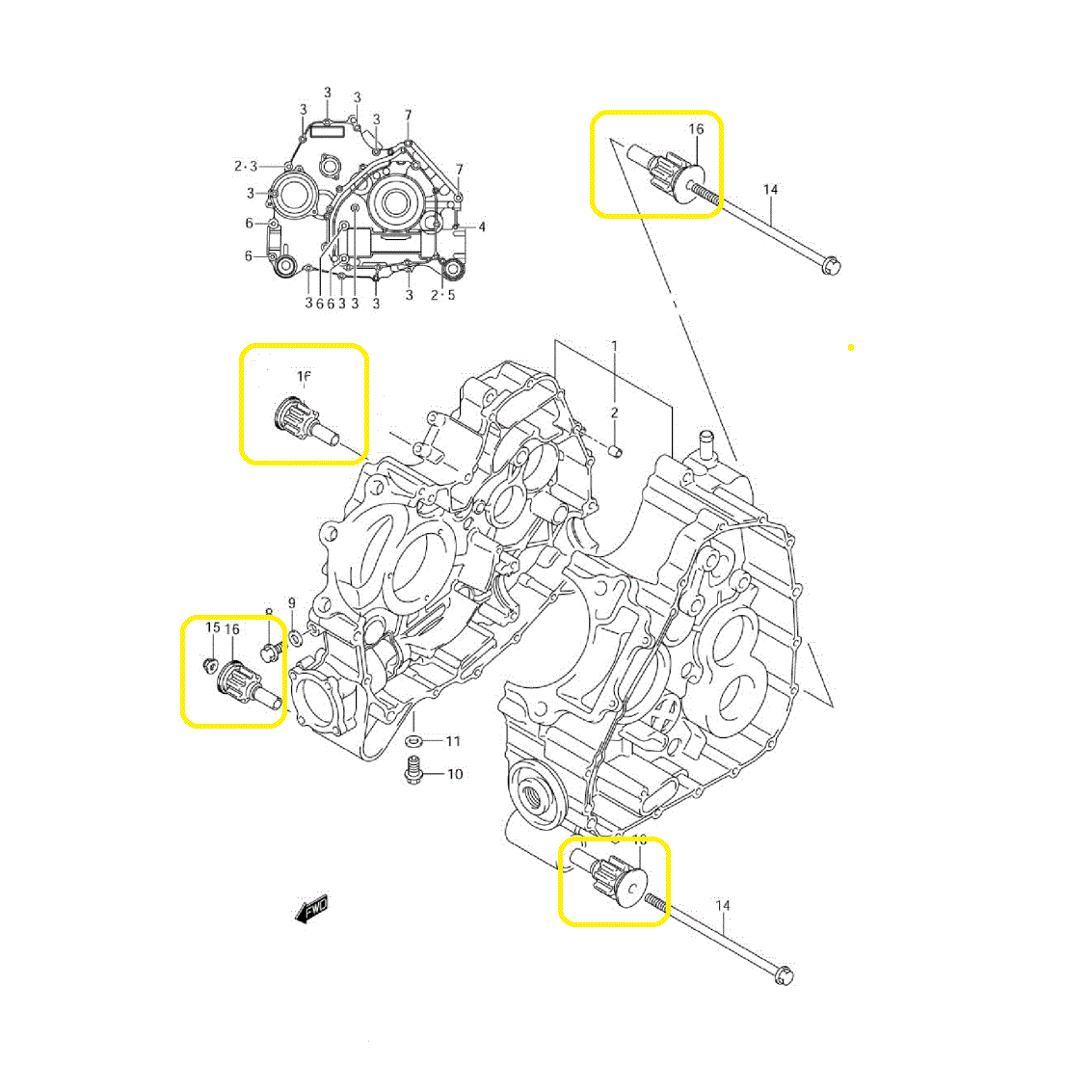 BUCSA MOTOR / SUPORT MOTOR SUZUKI LT-A 750 X / LT-A 700 2006 - 2020 [2]