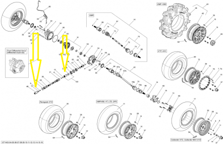 BUCSA AX CARDAN TRANSMISIE CAN-AM OTLANDER / RENEGADE 400/500/570/650/800/1000 (12-24) [3]
