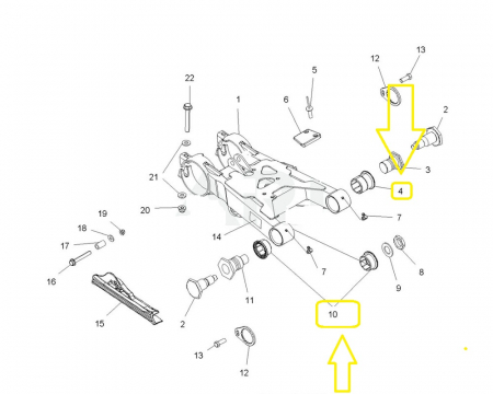 BUCSE BASCULA SPATE POLARIS SCRAMBLER 500 / RANGER 500 / 700 TRAIL BLAZER 250/330 [1]
