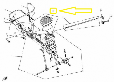 Burduf schimbator viteze CFMoto 500 07-15 [1]