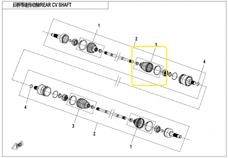 KIT BURUDUF PLANETARA SPATE LA GRUP CFMOTO CFORCE 850 - 1000  / UFORCE  / ZFORCE [1]