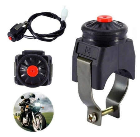 Butoane / comenzi - BUTON OPRIT/PORNIRE UNIVERSAL MOTO / ATV  VARF ROSU ( CU REVENIRE )