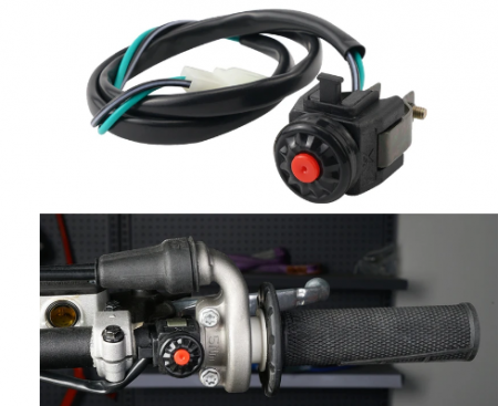 BUTON OPRIT/PORNIRE UNIVERSAL MOTO / ATV  VARF ROSU ( CU REVENIRE ) [1]