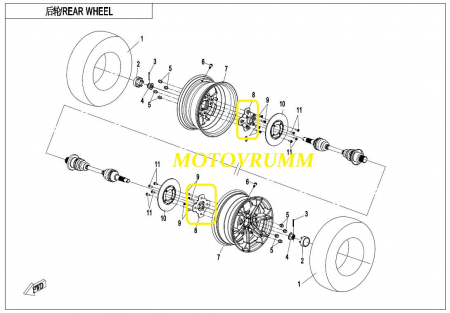 BUTUC SPATE CFMOTO 400/500/600/625/800 2007-2024 [3]