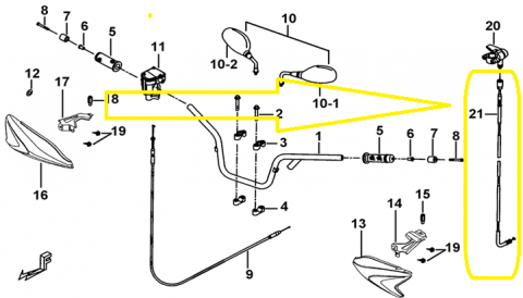 CABLU ACTIONARE 2X4 / 4X4 TGB BLADE TARGET / BLADE 425/525/550 [1]