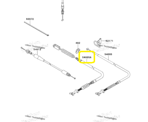CABLU FRANA SPATE KAWASAKI KVF 650 Brute Force '06-'13, KVF 750 Brute Force '05-'24 [2]