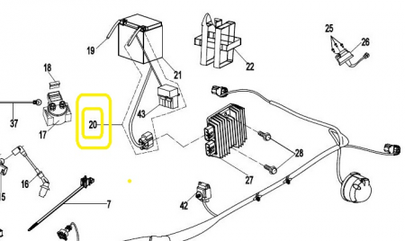 CABLU PLUS BATERIE + SOCLU SIGURANTA GENERALA + SERVO DIRECTIE (EPS) CFMOTO 600/625 [2]