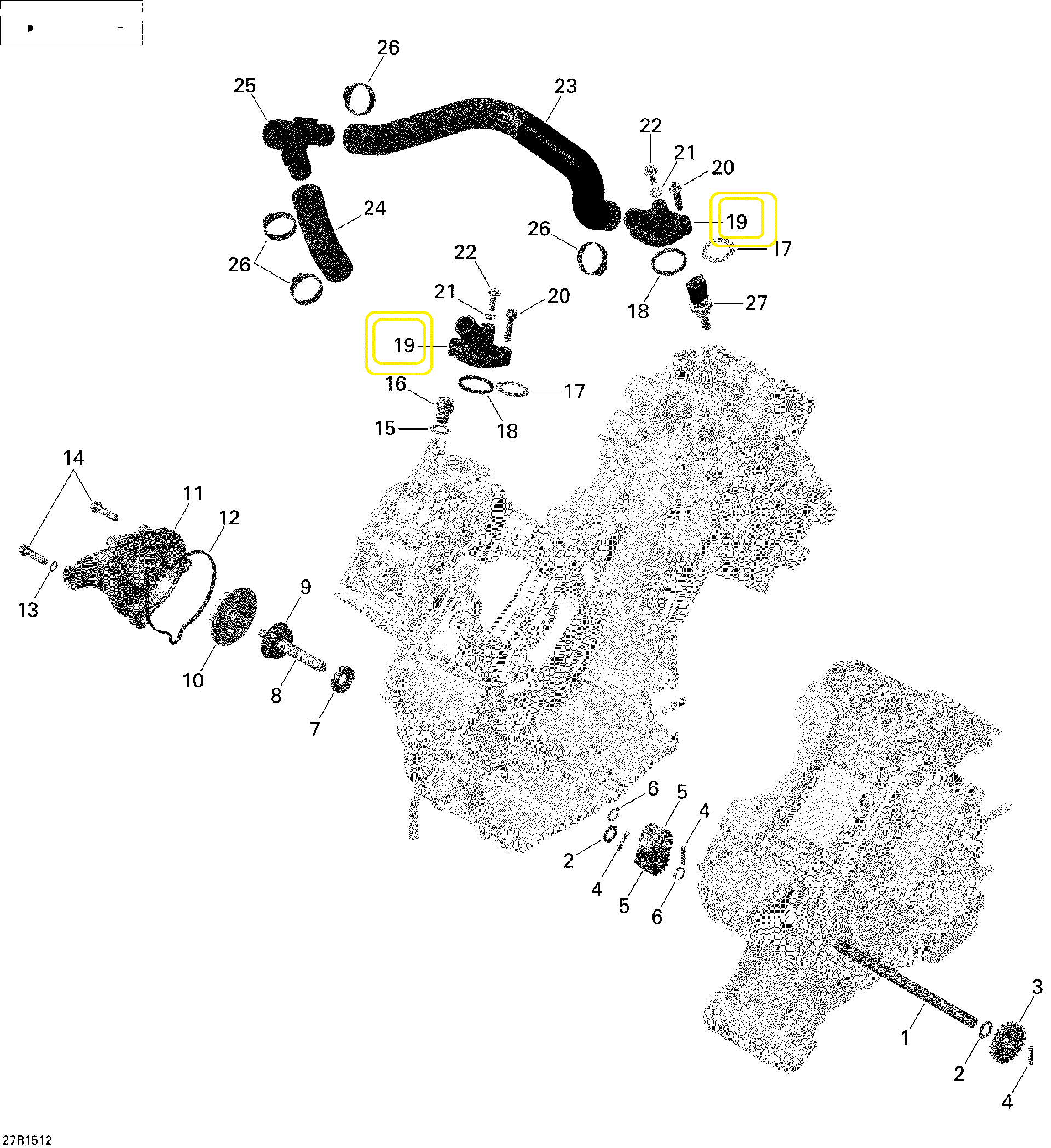 CAP TERMOSTAT (SUPORT TERMOSTAT) CAN-AM RENEGADE / OUTLANDER / COMMANDER G1 / G2 ( METALIC) [2]