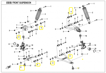 SAIBA CAPAC BUCSA CF MOTO 400/500/520/550/600/625/800/1000 2007-2025 [4]