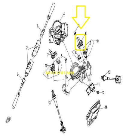 CUPLA INJECTOR CFMOTO 800 SPATE [2]