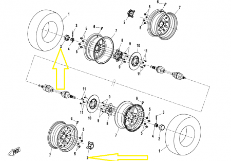 CAPAC ROATA FATA CF MOTO JANTE OTEL  500/800/1000 15-23 ROATA PE 14 [2]