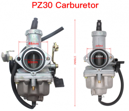 CARBURATOR 175/200/250/300 CROSS / ATV  PZ30 4T (SOC PE CABLU) [4]