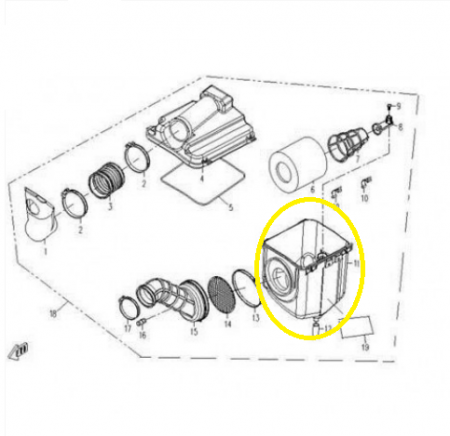 CARCASA FILTRU AER INFERIOARA CFMOTO 500 / 500 A [5]