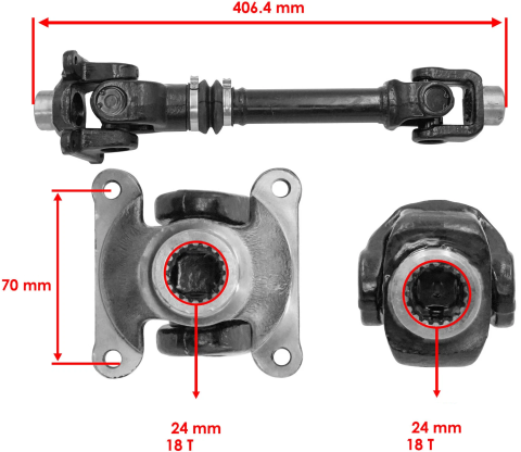CARDAN SPATE CAN-AM OUTLANDER 400 STD/XT 2003-2014 ( 41CM 18/18 ) [1]