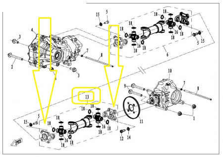 CARDAN SPATE CFMOTO 500 / 625 / 800 2007-2016 [4]