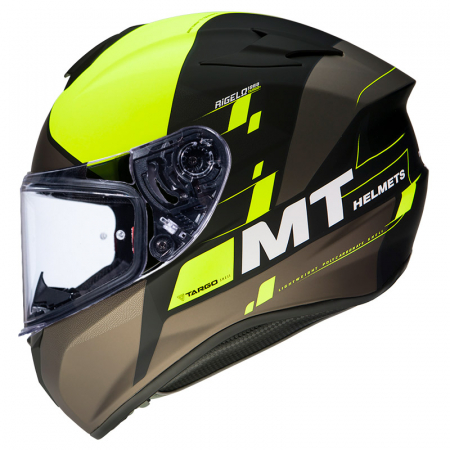 Echipament - CASCA MOTO FULL FACE GALBEN MAT NEGRU