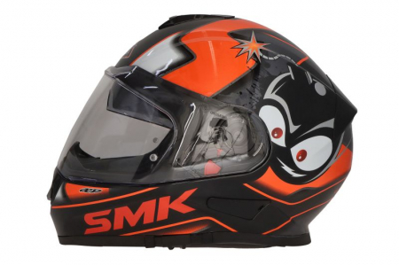 CASCA MOTO FULL FACE SMK CU VIZIERA SI OCHELARI PORTOCALIU NEGRU [2]
