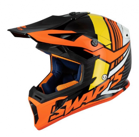 Casti - CASCA OFF-ROAD SWAP'S PORTOCALIU NEGRU ALB