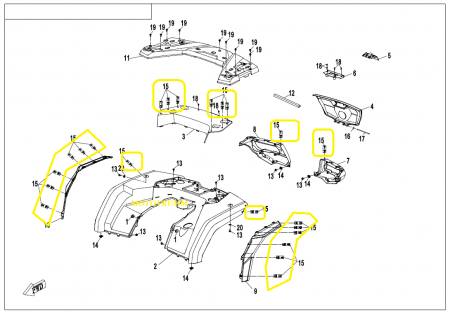 CLEMA / BUMB / CLIPS PRINDERE CARENAJ CFMOTO CFORCE / ZFORCE / UFORCE ( ORIGINAL ) [3]