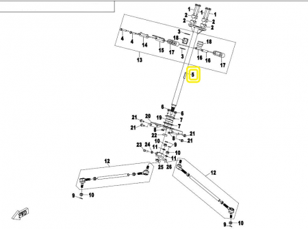 COLOANA DIRECTIE CFMOTO CF800 X8 / CFORCE 820 2015-2019 [1]